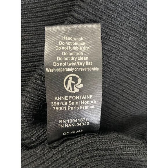 Anne Fontaine Size  One Size Black Open Front Cardigan Sweater - Picture 6 of 6